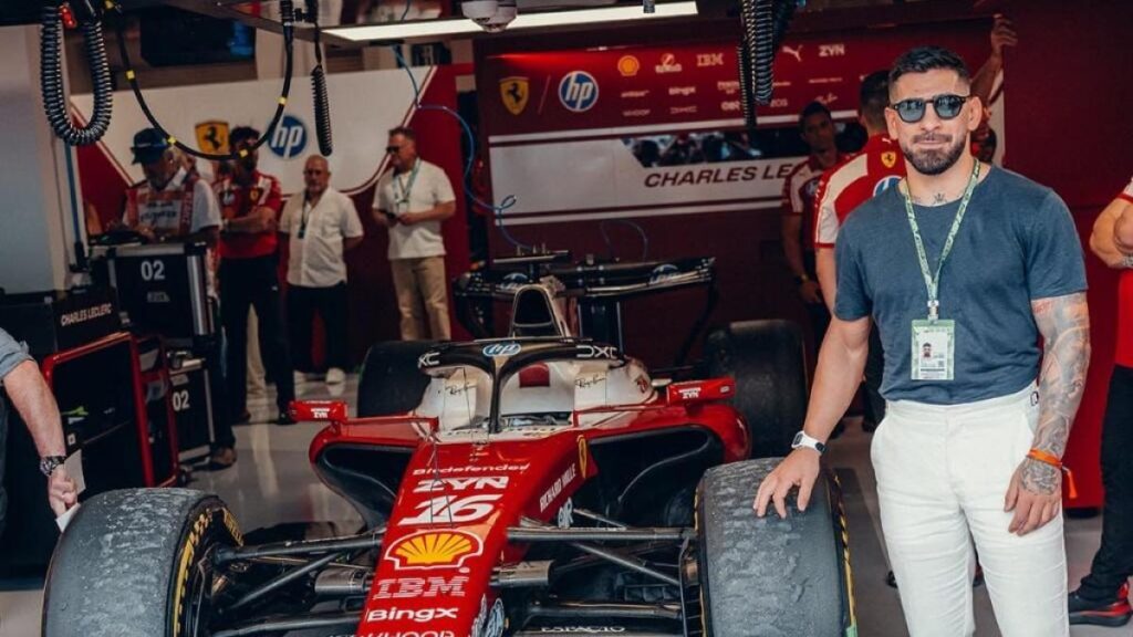 Topuria y Rafa Nadal, la inesperada conexión con Ferrari en el GP de Miami de Fórmula 1