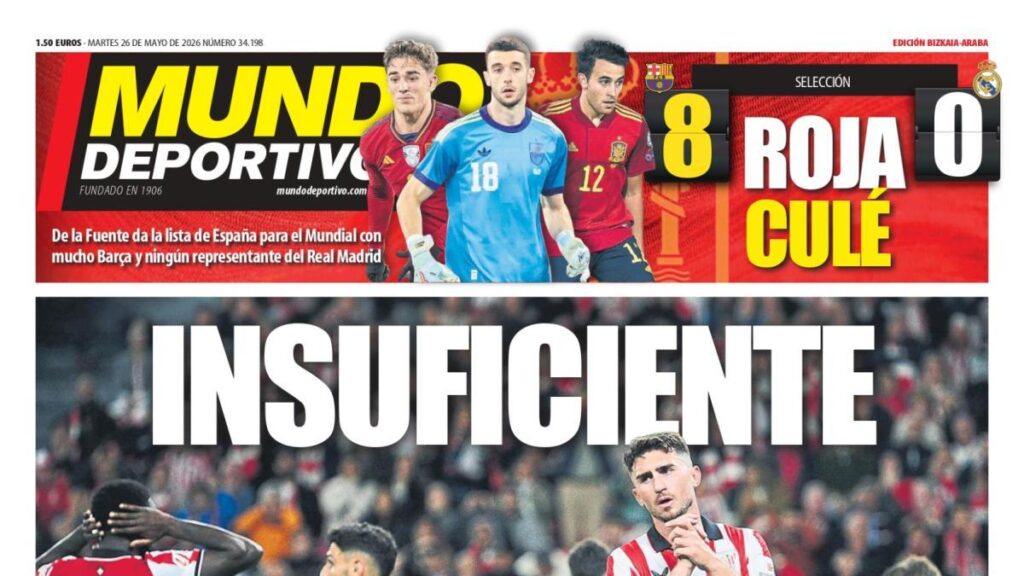 Portada de hoy de la Edición Bizkaia-Araba de Mundo Deportivo