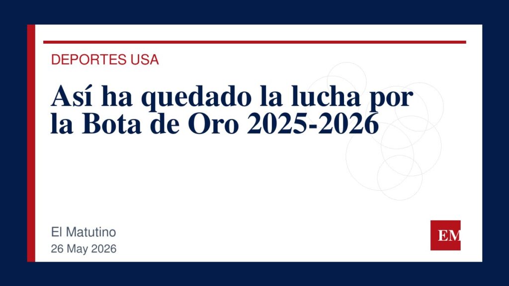 Imagen editorial de El Matutino para Así ha quedado la lucha por la Bota de Oro 2025-2026