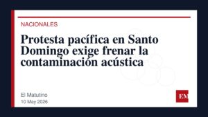 Imagen editorial de El Matutino para Protesta pacífica en Santo Domingo exige frenar la contaminación acústica