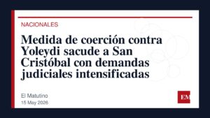 Imagen editorial de El Matutino para Medida de coerción contra Yoleydi sacude a San Cristóbal con demandas judiciales intensificadas