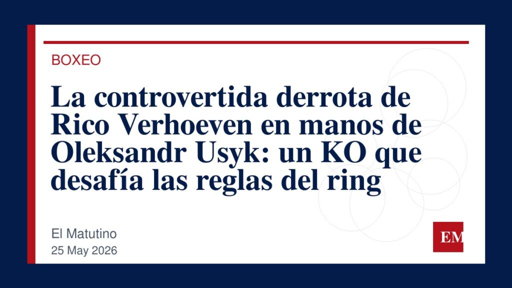 Imagen editorial de El Matutino para La controvertida derrota de Rico Verhoeven en manos de Oleksandr Usyk: un KO que desafía las reglas del ring