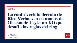 Imagen editorial de El Matutino para La controvertida derrota de Rico Verhoeven en manos de Oleksandr Usyk: un KO que desafía las reglas del ring