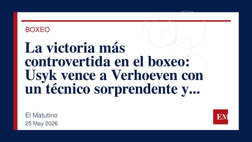 Imagen editorial de El Matutino para La victoria más controvertida en el boxeo: Usyk vence a Verhoeven con un técnico sorprendente y sin esperar…