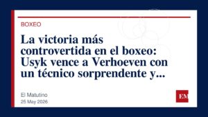Imagen editorial de El Matutino para La victoria más controvertida en el boxeo: Usyk vence a Verhoeven con un técnico sorprendente y sin esperar…