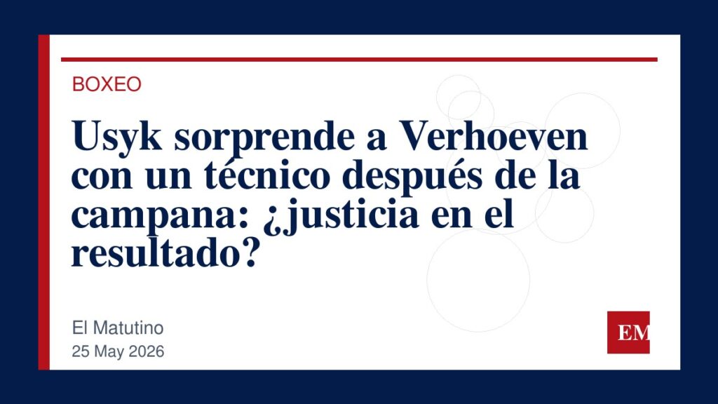 Imagen editorial de El Matutino para Usyk sorprende a Verhoeven con un técnico después de la campana: ¿justicia en el resultado?