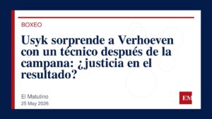 Imagen editorial de El Matutino para Usyk sorprende a Verhoeven con un técnico después de la campana: ¿justicia en el resultado?