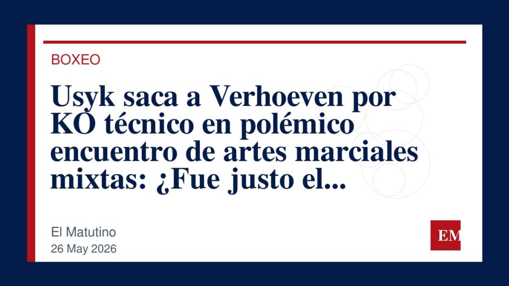 Imagen editorial de El Matutino para Usyk saca a Verhoeven por KO técnico en polémico encuentro de artes marciales mixtas: ¿Fue justo el árbitro?
