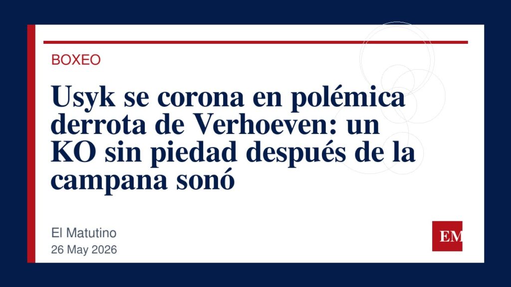 Imagen editorial de El Matutino para Usyk se corona en polémica derrota de Verhoeven: un KO sin piedad después de la campana sonó