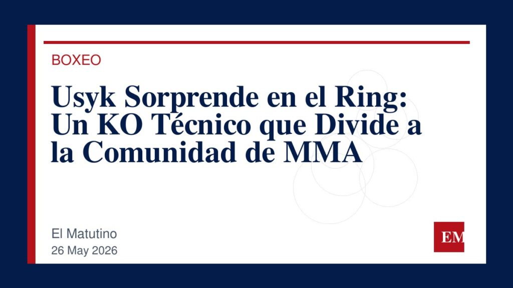 Imagen editorial de El Matutino para Usyk Sorprende en el Ring: Un KO Técnico que Divide a la Comunidad de MMA