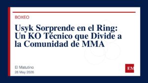 Imagen editorial de El Matutino para Usyk Sorprende en el Ring: Un KO Técnico que Divide a la Comunidad de MMA
