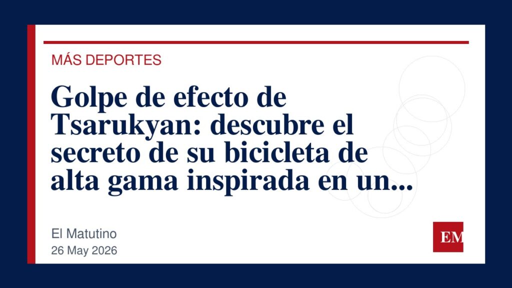 Imagen editorial de El Matutino para Golpe de efecto de Tsarukyan: descubre el secreto de su bicicleta de alta gama inspirada en un coche de lujo