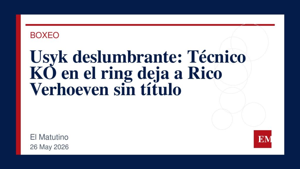 Imagen editorial de El Matutino para Usyk deslumbrante: Técnico KO en el ring deja a Rico Verhoeven sin título