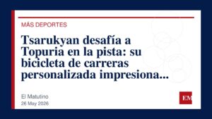 Imagen editorial de El Matutino para Tsarukyan desafía a Topuria en la pista: su bicicleta de carreras personalizada impresiona con estilo y…
