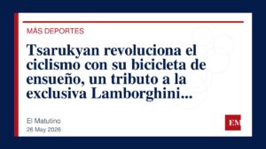 Imagen editorial de El Matutino para Tsarukyan revoluciona el ciclismo con su bicicleta de ensueño, un tributo a la exclusiva Lamborghini aplicada…