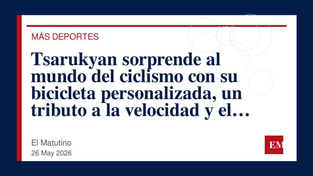 Imagen editorial de El Matutino para Tsarukyan sorprende al mundo del ciclismo con su bicicleta personalizada, un tributo a la velocidad y el…