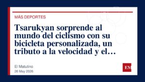 Imagen editorial de El Matutino para Tsarukyan sorprende al mundo del ciclismo con su bicicleta personalizada, un tributo a la velocidad y el…