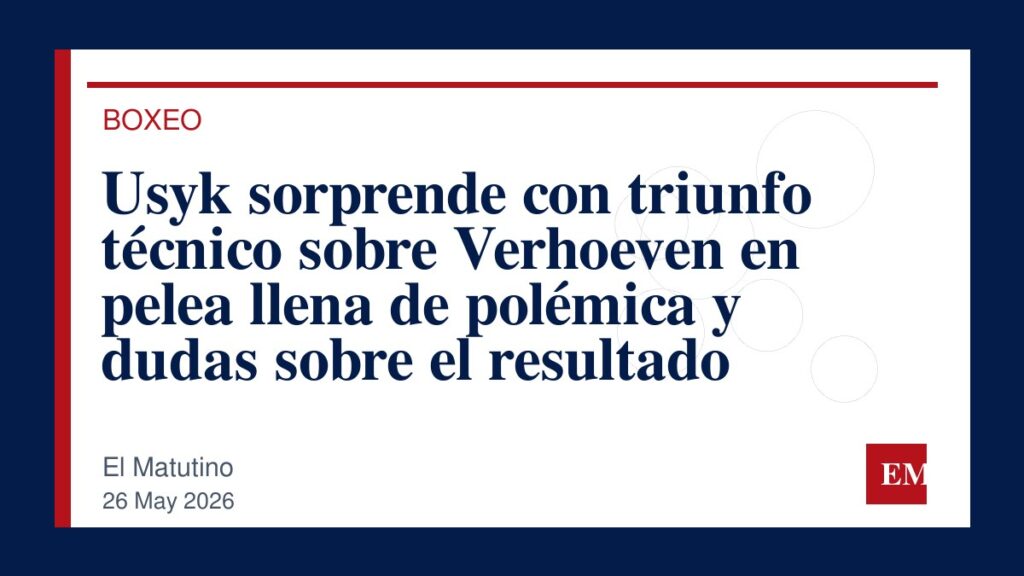 Imagen editorial de El Matutino para Usyk sorprende con triunfo técnico sobre Verhoeven en pelea llena de polémica y dudas sobre el resultado
