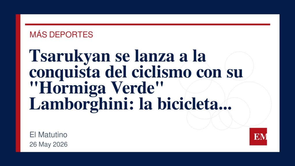 Imagen editorial de El Matutino para Tsarukyan se lanza a la conquista del ciclismo con su “Hormiga Verde” Lamborghini: la bicicleta que hace reír…