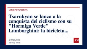 Imagen editorial de El Matutino para Tsarukyan se lanza a la conquista del ciclismo con su “Hormiga Verde” Lamborghini: la bicicleta que hace reír…