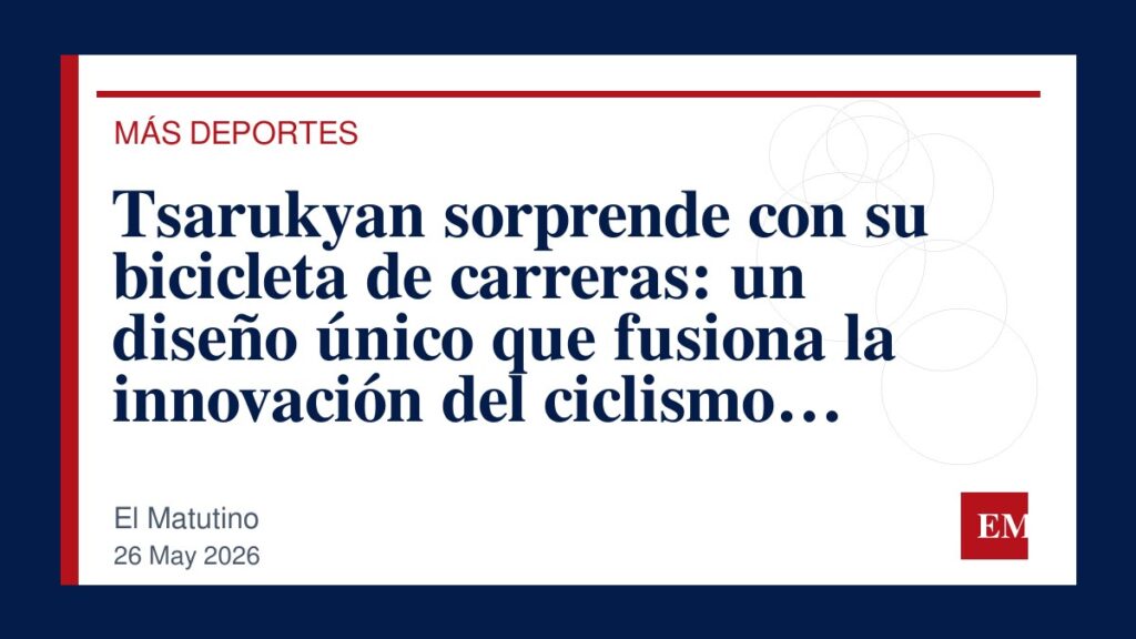 Imagen editorial de El Matutino para Tsarukyan sorprende con su bicicleta de carreras: un diseño único que fusiona la innovación del ciclismo…