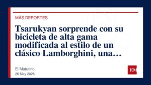 Imagen editorial de El Matutino para Tsarukyan sorprende con su bicicleta de alta gama modificada al estilo de un clásico Lamborghini, una…