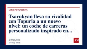 Imagen editorial de El Matutino para Tsarukyan lleva su rivalidad con Topuria a un nuevo nivel: un coche de carreras personalizado inspirado en el…