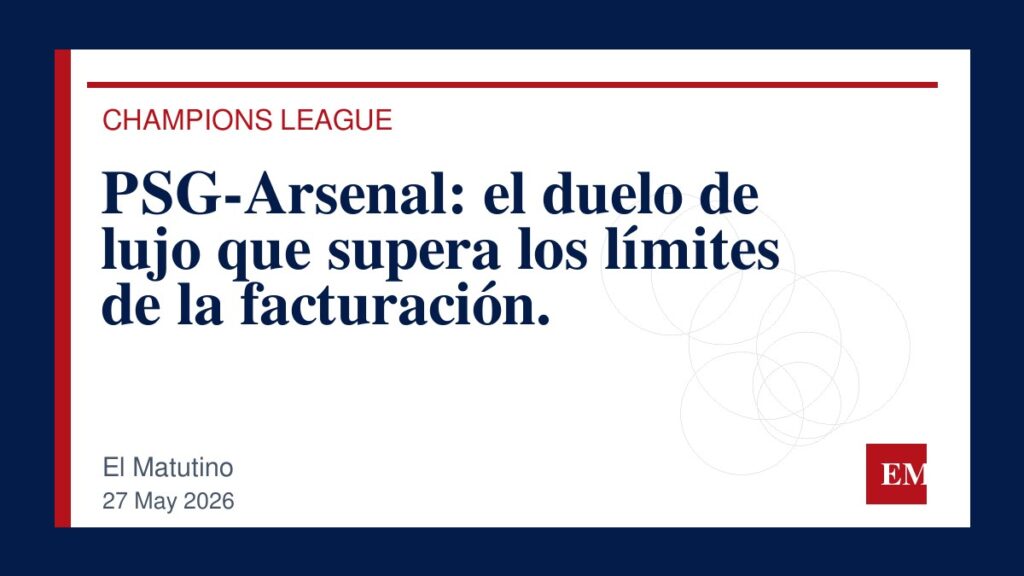 Imagen editorial de El Matutino para PSG-Arsenal: el duelo de lujo que supera los límites de la facturación.