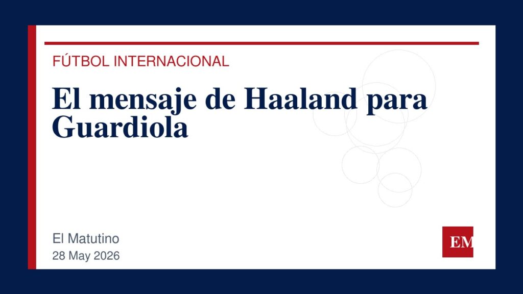 Imagen editorial de El Matutino para El mensaje de Haaland para Guardiola
