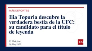 Imagen editorial de El Matutino para Ilia Topuria descubre la verdadera bestia de la UFC: su candidato para el título de leyenda