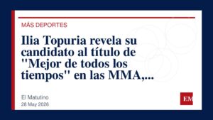 Imagen editorial de El Matutino para Ilia Topuria revela su candidato al título de “Mejor de todos los tiempos” en las MMA, sorprendiendo a…