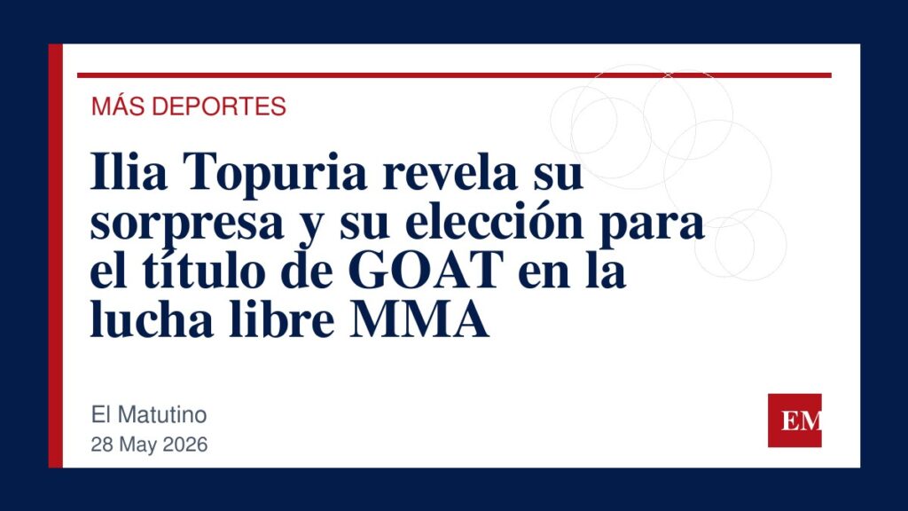 Imagen editorial de El Matutino para Ilia Topuria revela su sorpresa y su elección para el título de GOAT en la lucha libre MMA