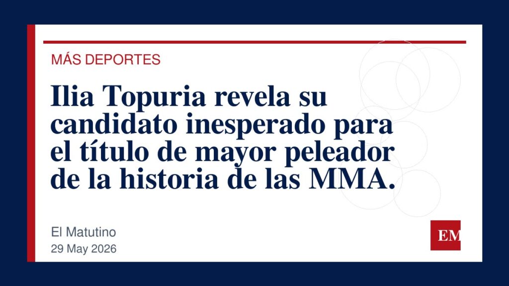 Imagen editorial de El Matutino para Ilia Topuria revela su candidato inesperado para el título de mayor peleador de la historia de las MMA.