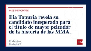 Imagen editorial de El Matutino para Ilia Topuria revela su candidato inesperado para el título de mayor peleador de la historia de las MMA.