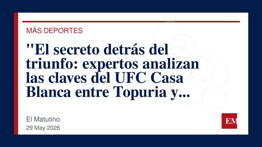 Imagen editorial de El Matutino para “El secreto detrás del triunfo: expertos analizan las claves del UFC Casa Blanca entre Topuria y Gaethje”