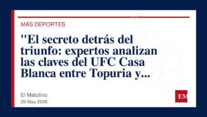 Imagen editorial de El Matutino para “El secreto detrás del triunfo: expertos analizan las claves del UFC Casa Blanca entre Topuria y Gaethje”