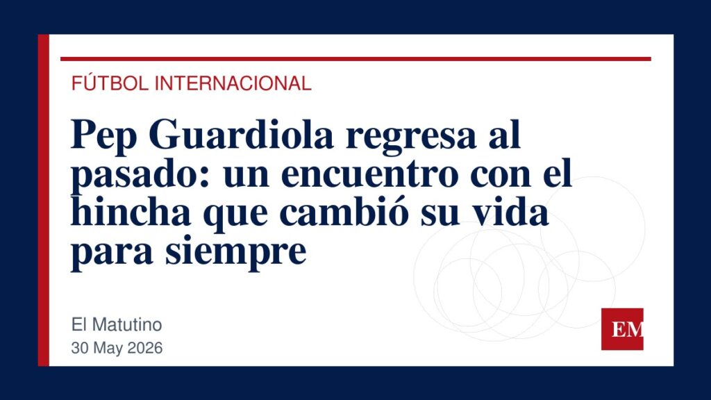 Imagen editorial de El Matutino para Pep Guardiola regresa al pasado: un encuentro con el hincha que cambió su vida para siempre