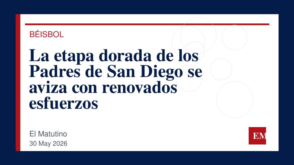 Imagen editorial de El Matutino para La etapa dorada de los Padres de San Diego se aviza con renovados esfuerzos