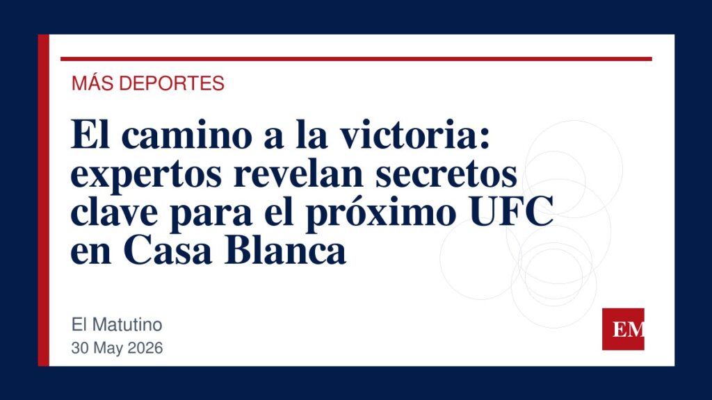 Imagen editorial de El Matutino para El camino a la victoria: expertos revelan secretos clave para el próximo UFC en Casa Blanca