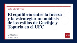 Imagen editorial de El Matutino para El equilibrio entre la fuerza y la estrategia: un análisis de los estilos de Gaethje y Topuria en el UFC