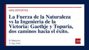Imagen editorial de El Matutino para La Fuerza de la Naturaleza vs la Ingeniería de la Victoria: Gaethje y Topuria, dos caminos hacia el éxito.