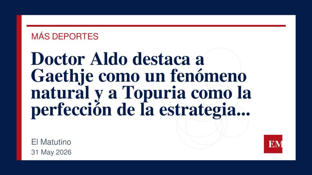 Imagen editorial de El Matutino para Doctor Aldo destaca a Gaethje como un fenómeno natural y a Topuria como la perfección de la estrategia en la…