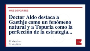 Imagen editorial de El Matutino para Doctor Aldo destaca a Gaethje como un fenómeno natural y a Topuria como la perfección de la estrategia en la…