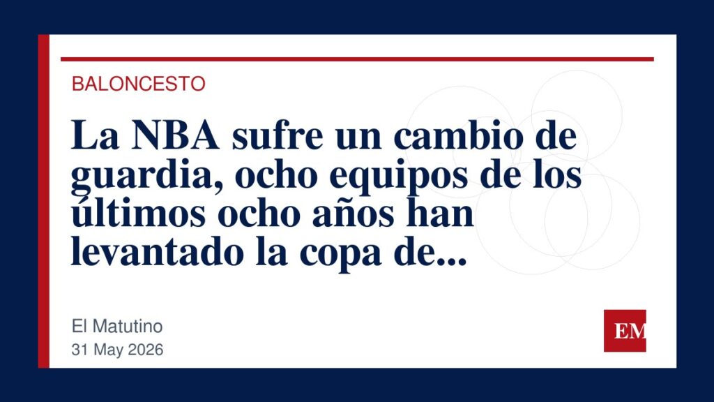 Imagen editorial de El Matutino para La NBA sufre un cambio de guardia, ocho equipos de los últimos ocho años han levantado la copa de campeones