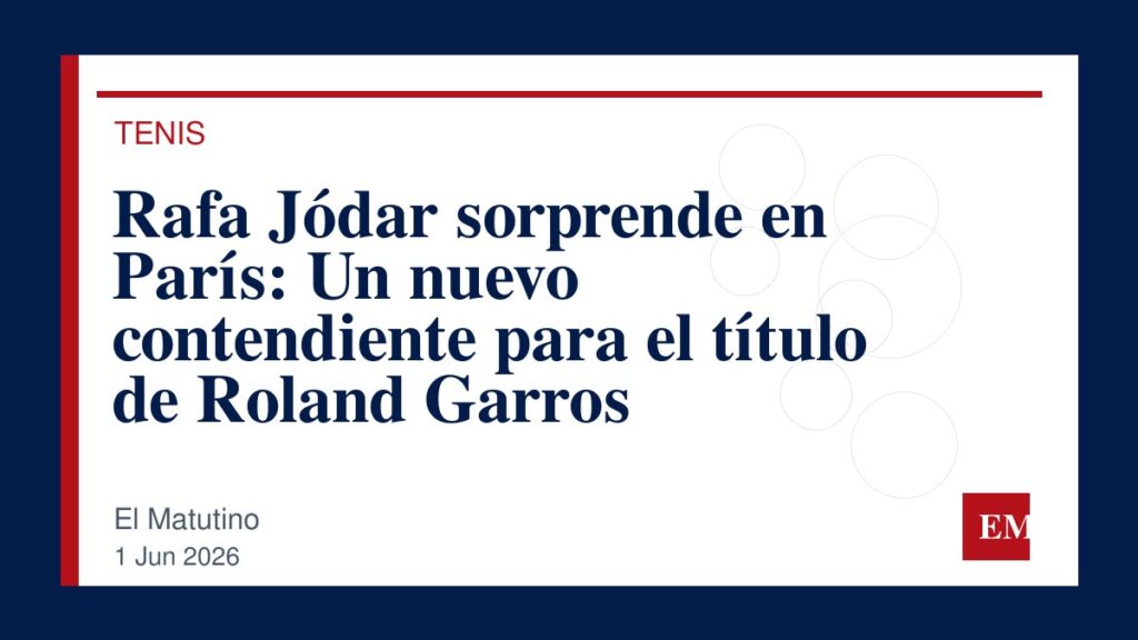 Imagen editorial de El Matutino para Rafa Jódar sorprende en París: Un nuevo contendiente para el título de Roland Garros