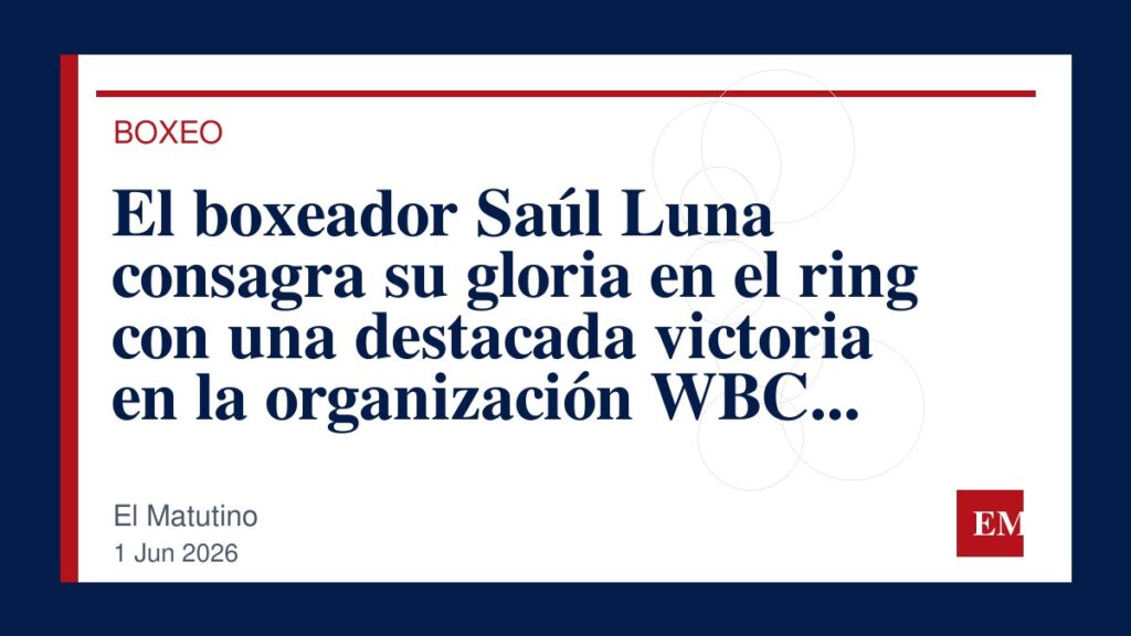 Imagen editorial de El Matutino para El boxeador Saúl Luna consagra su gloria en el ring con una destacada victoria en la organización WBC Latino.