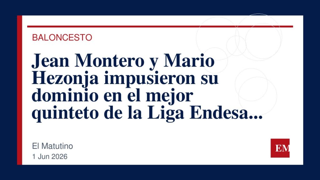 Imagen editorial de El Matutino para Jean Montero y Mario Hezonja impusieron su dominio en el mejor quinteto de la Liga Endesa 2025-26