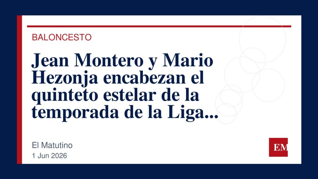 Imagen editorial de El Matutino para Jean Montero y Mario Hezonja encabezan el quinteto estelar de la temporada de la Liga Endesa 2025.