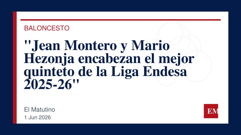 Imagen editorial de El Matutino para “Jean Montero y Mario Hezonja encabezan el mejor quinteto de la Liga Endesa 2025-26”