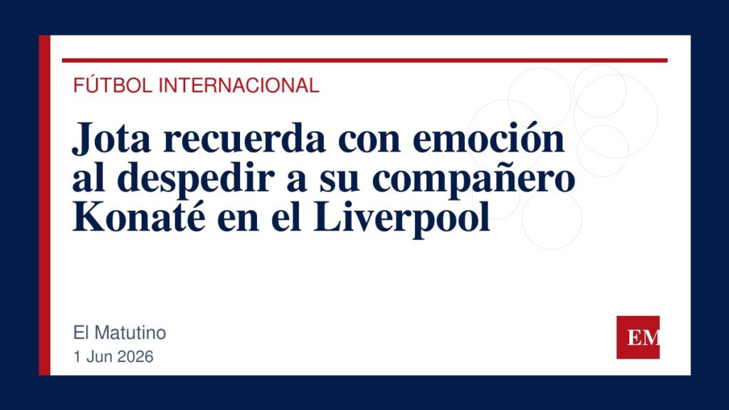 Imagen editorial de El Matutino para Jota recuerda con emoción al despedir a su compañero Konaté en el Liverpool